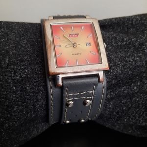 VINTAGE DICKIES Genuine Quartz Leather Watch